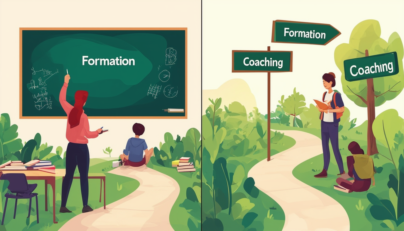 découvrez les différences clés entre formation et coaching pour guider votre développement personnel. apprenez à choisir la voie qui correspond le mieux à vos objectifs et aspirations, afin de maximiser votre potentiel et d'atteindre vos rêves.